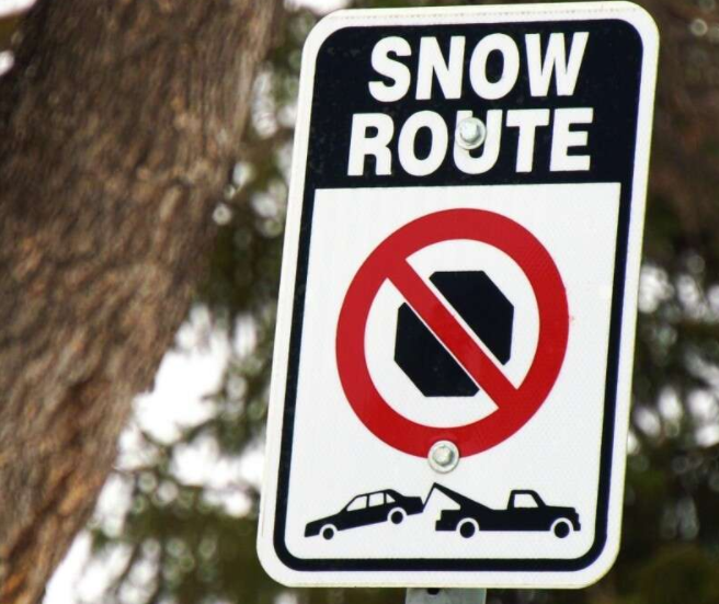winnipeg snow route parking ban